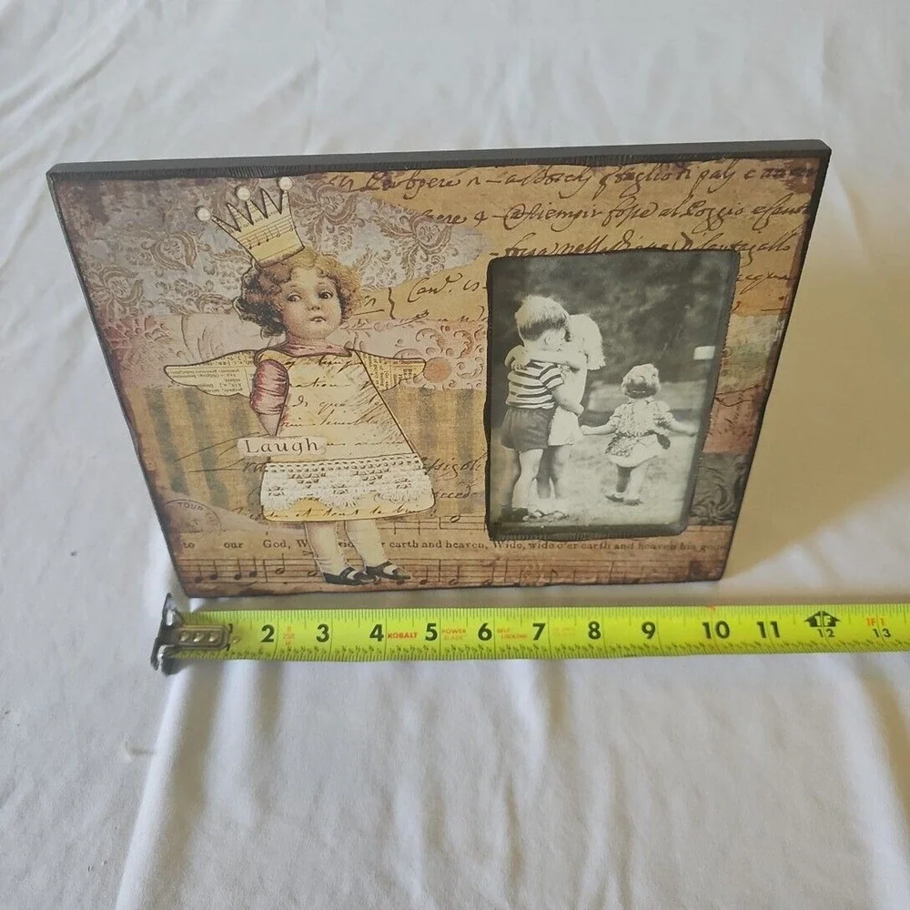 Classic Antique-Style Angel Laugh Music Note Brown‎ Picture Frame fits 3x5 photo